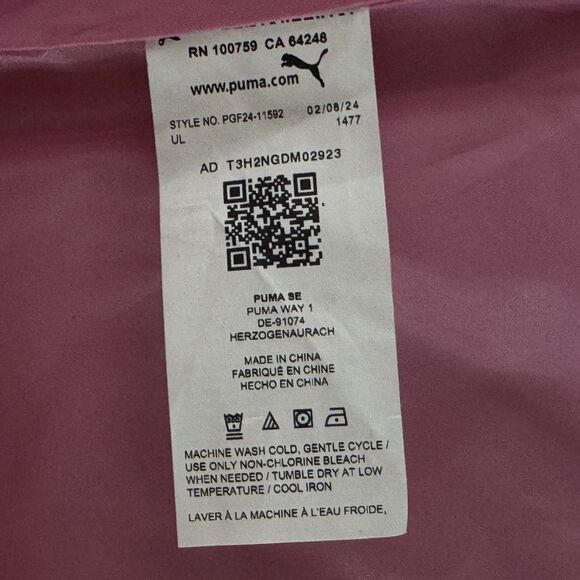 Puma Pink Puffer Vest Jacket Baby Toddler Girls Size 12 Months - Picture 4 of 8